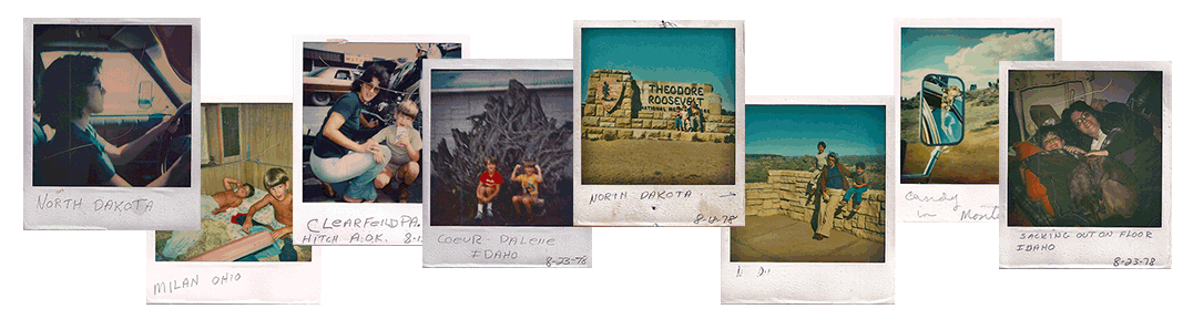 Polaroid memories of a family road trip in 1978