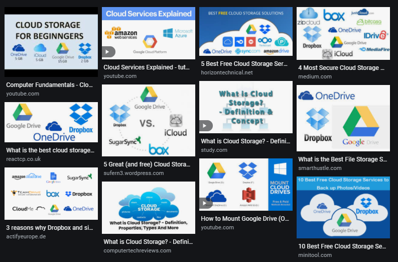 A variety of companies are competing for your cloud-storage needs